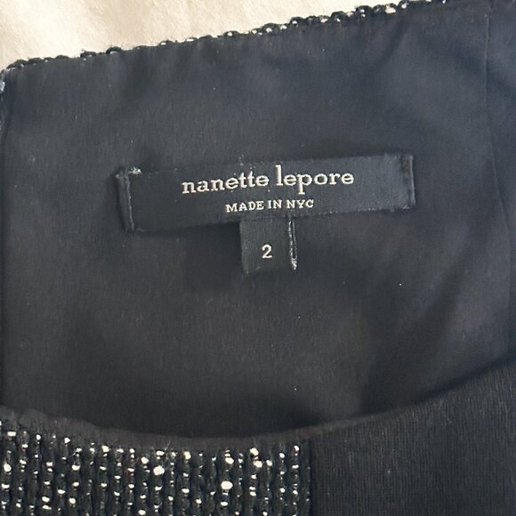 Nanette Lepore Dress, Fit-n-flare, Black, Size 2 - Picture 4 of 9